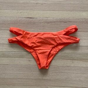 Orange Tanga Swim Bikini Bottoms